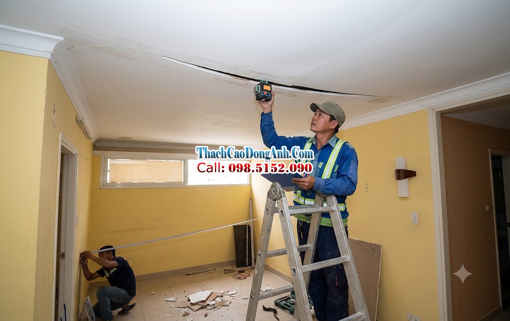 Sửa Trần Thạch Cao Hà Nội 2 Trần thạch cao bị võng xệ ?