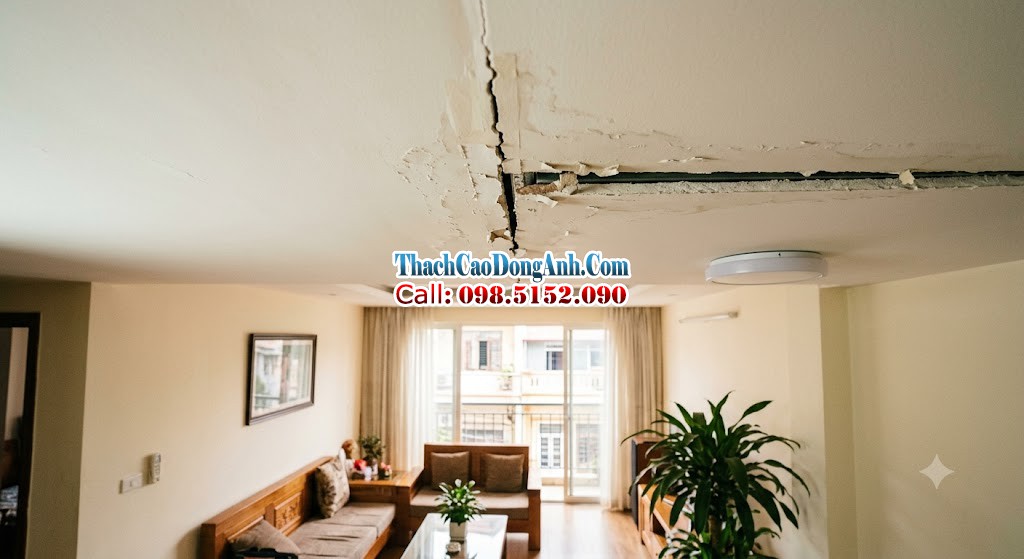 Trần thạch cao bị nứt ? Trần thạch cao bị nứt ?